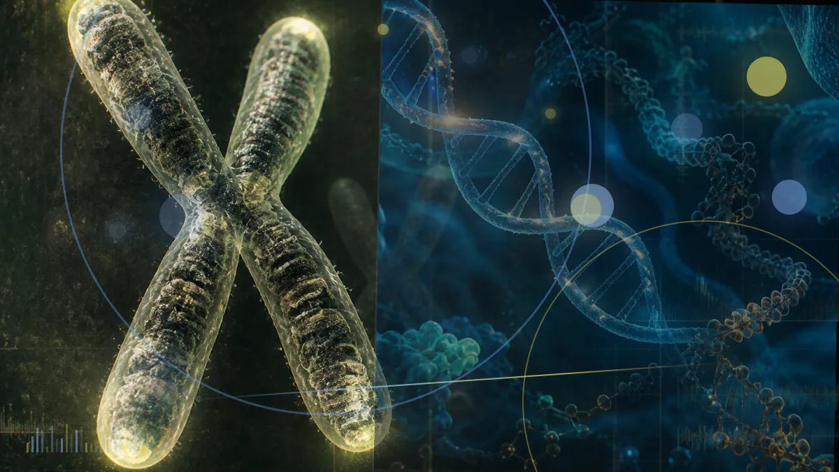 Conceptual biomedical illustration of connected and isolated older-adult silhouettes within three stylized housing environments, with a restrained health-risk data overlay