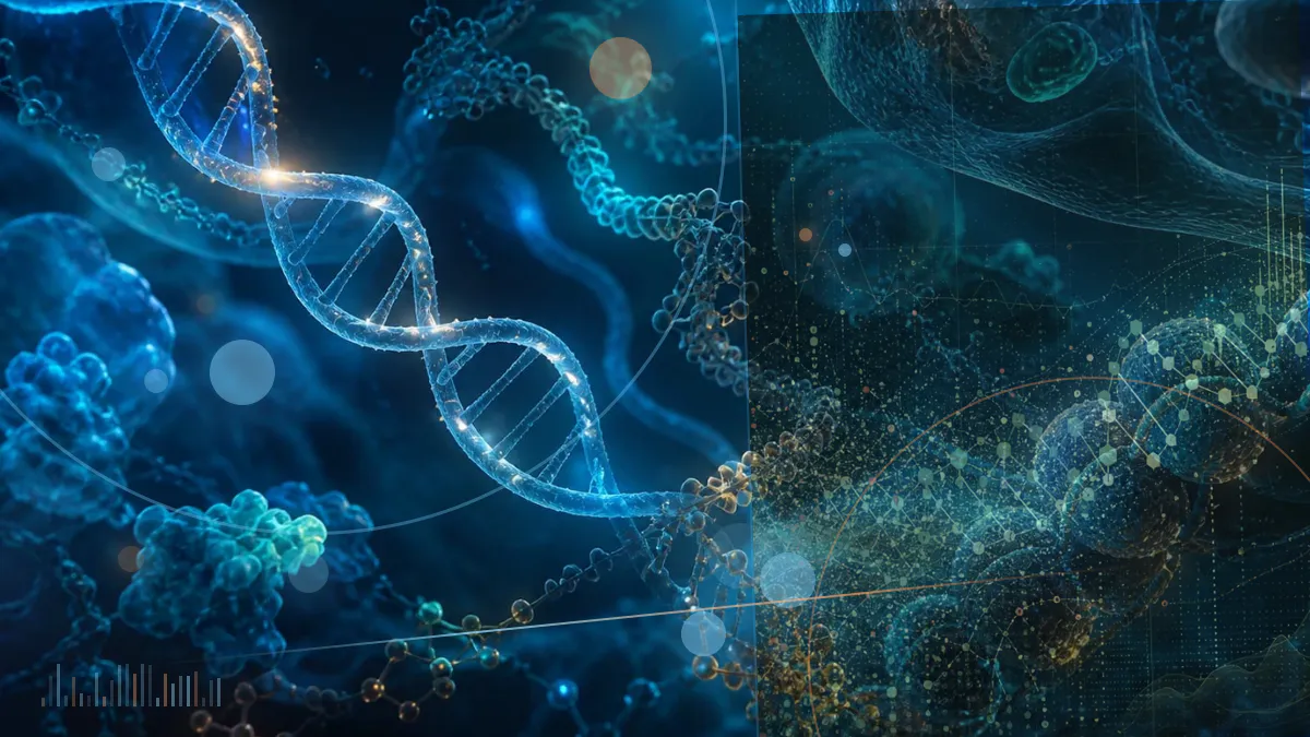 Conceptual GLP-1 peptide helix held in shape by a molecular staple